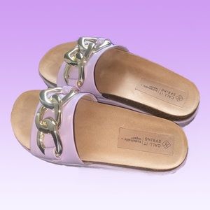 💜 Call It Spring Purple Gold Sandals